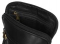Luxusní kožená 1113-NDM kabelka BLACK