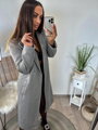 Stylový dámský kabát v šedé barvě 
