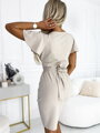 Elegantní dámské šaty 479-5 NINA béžová
