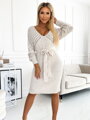 Romantické pletené šaty s mašlí 507-1 