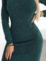 Pohodlné svetříkové šaty 518-1 s mašlí na zádech