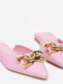 Extravagantní růžové pantofle s řetězem 2383