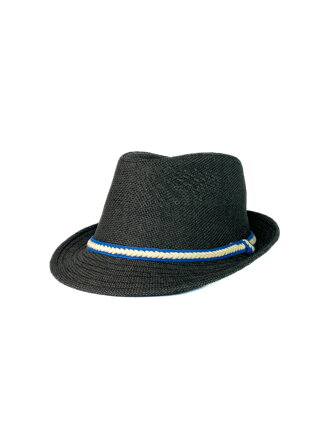 Slaměný klobouk na léto v černé barvě 17-201